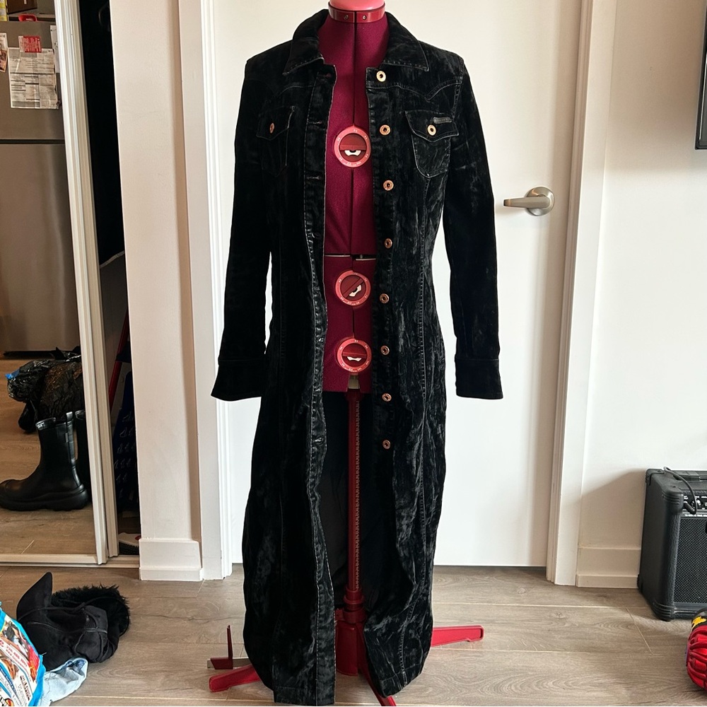 Parasuco Black Velvet Trench Coat